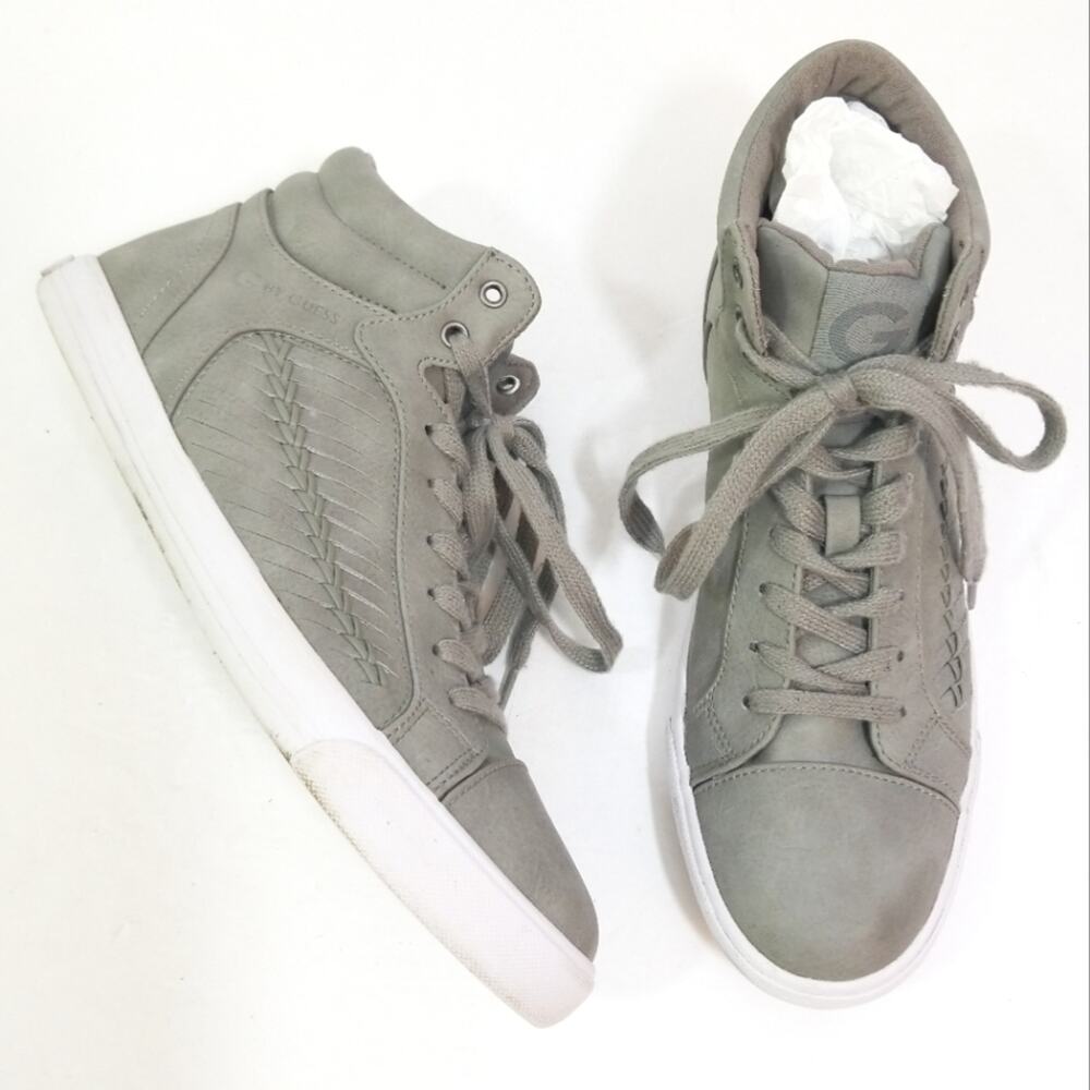 Guess Olisa braided hightops gray sneakers 10